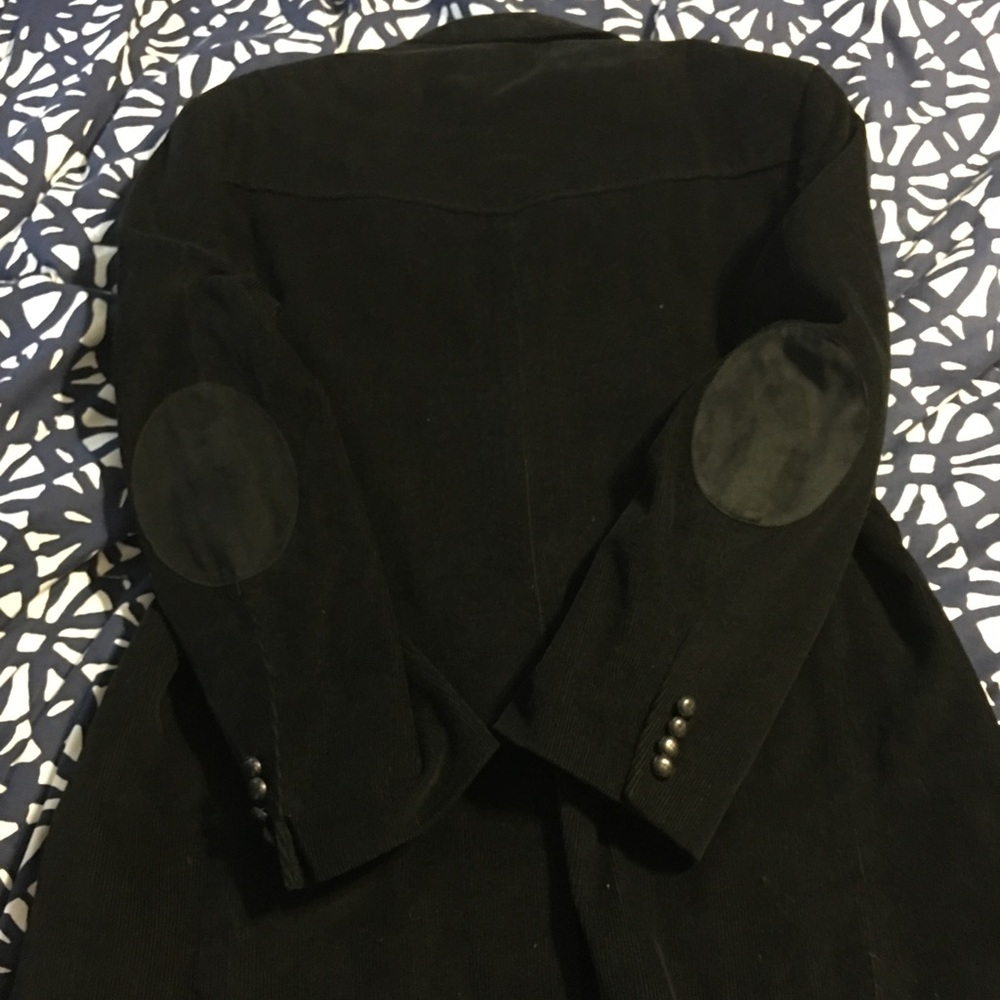 Black Corduroy Sport Coat with Elbow Patches